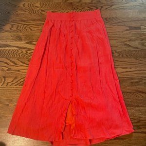Madewell Coral Midi. Skirt